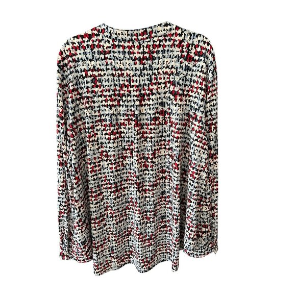 Cato Multicolor Print Long Sleeve V-Neck Tunic Top-Size 26/28 - Picture 2 of 3